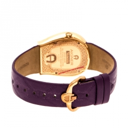 Pre Owned Aigner Mother of Pearl Gold Plated Stainless Steel Venezia Women's Wristwatch 36MM