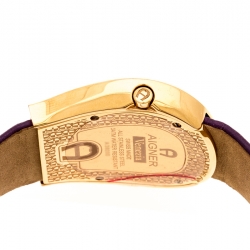 Pre Owned Aigner Mother of Pearl Gold Plated Stainless Steel Venezia Women's Wristwatch 36MM