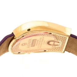 Pre Owned Aigner Mother of Pearl Gold Plated Stainless Steel Venezia Women's Wristwatch 36MM