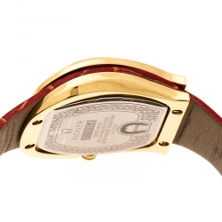 Pre Owned Aigner Red Gold Plated Stainless Steel L'Aquila A41200 Women's Wristwatch 36 mm