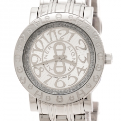 Pre Owned Aigner Silver Stainless Steel Cortina A26300 Women's Wristwatch 35 mm