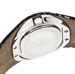 Pre Owned Aigner Black Stainless Steel Ravello Due A21000 Women's Wristwatch 43 mm