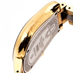 Pre Owned Aigner Brown Mother of Pearl Brown Ceramic Gold Plated Stainless Steel Altamura A56000 Women's Wristwatch 34 mm
