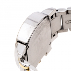 Pre Owned Aigner Mother of Pearl Two-Tone Stainless Steel Diamonds Genua Due A31600 Women's Wristwatch 31 mm