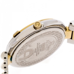 Pre Owned Aigner Mother Of Pearl Two-Tone Stainless Steel Gorizia A106200 Women's Wristwatch 33 mm