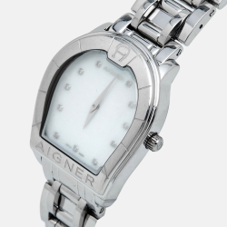 مملوكة مسبقًا Aigner Mother of Pearl Stainless Steel Verona A48100 Women's Wristwatch 33 mm