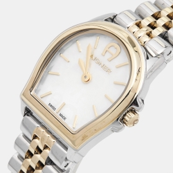 Aigner Mother of Pearl Two Tone Stainless Steel Verona 48100 Women's Wristwatch 26 mm