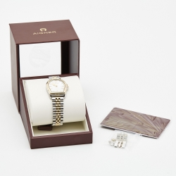 Aigner Mother of Pearl Two Tone Stainless Steel Verona 48100 Women's Wristwatch 26 mm