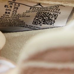 Pre Owned Air Jordans Pink/White Suede and Leather Air Jordan 1 Sneakers Size 37.5