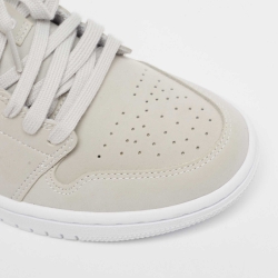 Pre Owned Air Jordans Grey Nubuck  Air Jordan 1 Grey Fog Sneakers Size 37.5