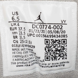 Pre Owned Air Jordans Grey Nubuck  Air Jordan 1 Grey Fog Sneakers Size 37.5