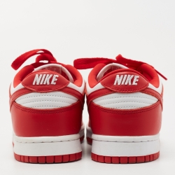 Pre Owned Nike Dunk Red/White Leather Low University Sneakers Size 38.5