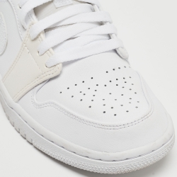 Air Jordans White Leather Jordan 1 Low Sneakers Size 40