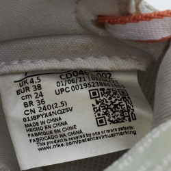 Pre Owned Air Jordans Green/White Leather Jordan 1 Retro High OG Seafoam Sneakers Size 38