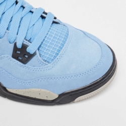 Pre Owned Air Jordans Blue Suede Jordan 4 University Blue Sneakers Size 37.5