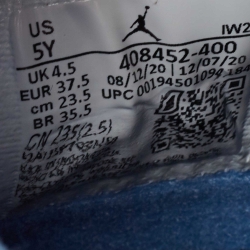 Pre Owned Air Jordans Blue Suede Jordan 4 University Blue Sneakers Size 37.5