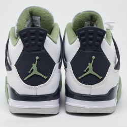 Air Jordans Tricolor Leather Jordan 4 Retro Seafoam Sneakers Size 38
