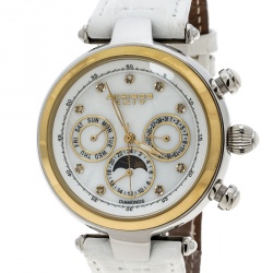 Akribos XXIV White Mother of Pearl Stainless Steel Classic AK441WT Women's Wristwatch 39 mm