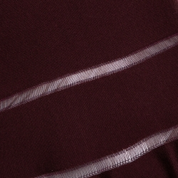 Pre Owned Alaia Burgundy Wool Blend Knit Sleeveless Fit & Flare Dress M