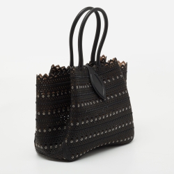 Pre Owned Alaia Black Leather Angele Tote
