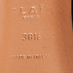 Pre Owned Alaia Black Suede Crystal Embellished Ankle Strap Sandals Size 38.5