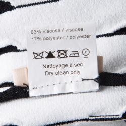 Pre Owned Alaia Monochrome Cutout Detail Sleeveless Skater Dress S