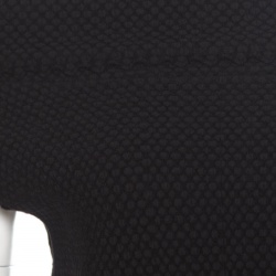 Pre Owned Alaia Black Patterned Jacquard Knit Off Shoulder Dress L