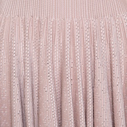 Pre Owned Alaia Beige Perforated Knit Zig Zag Bottom Square Neck Mantille Dress M