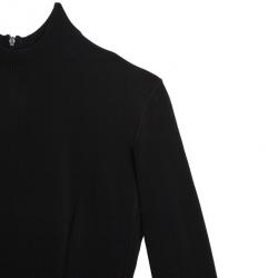 Pre Owned Azzedine Alaia Black Long Sleeve Dress XS