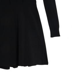 Pre Owned Azzedine Alaia Black Long Sleeve Dress XS