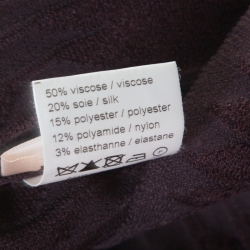 Pre Owned Alaia Brown Stretch Knit Paneled Fit and Flare Dress M