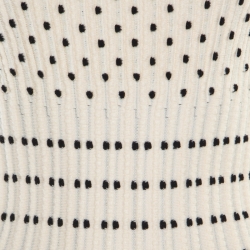 Pre Owned Alaia Monochrome Wool Dobby Dotted Sleeveless Flared Dress M