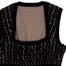Pre Owned Azzedine ALAÏA Crochet Blister Knit Dress M