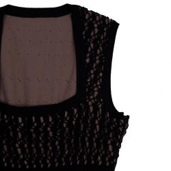 Pre Owned Azzedine ALAÏA Crochet Blister Knit Dress M