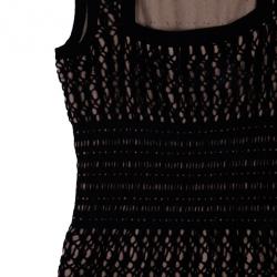 Pre Owned Azzedine ALAÏA Crochet Blister Knit Dress M