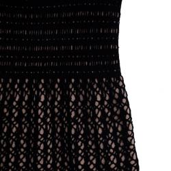 Pre Owned Azzedine ALAÏA Crochet Blister Knit Dress M
