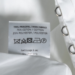 Pre Owned Alaia White Cotton Pleated Poplin Corset Dress M