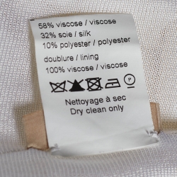 Pre Owned Alaïa Ivory Knit Sleeveless Flared Dress M