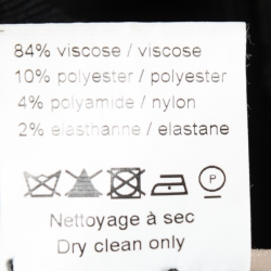 Pre Owned Alaia Black Ribbed-Knit Fringed Cropped Top M