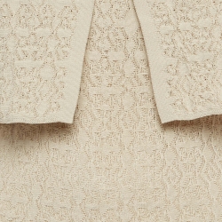 Pre Owned Alaia Beige Tweed Cropped Cardigan and Flared Mini Dress Set L