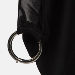 Pre Owned Alaia Black Silk Metal Bangle Detailed Kaftan Dress M