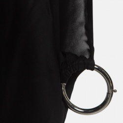 Pre Owned Alaia Black Silk Metal Bangle Detailed Kaftan Dress M