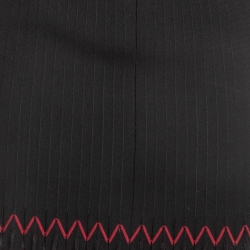 Alaia Black Chevron Textured Knit Flared Maxi Skirt M