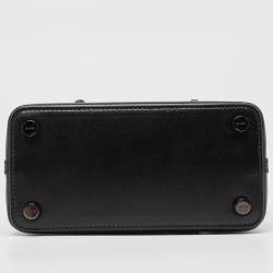 Alaia Black Lasercut Leather Mini Mina Tote