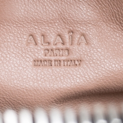 Alaia Beige/Black Leopard Print Calfhair and Snakeskin Satchel