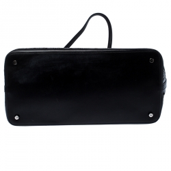 Pre Owned Alaia Black Leather Laser Cut Mina Tote