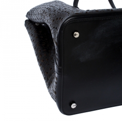 Pre Owned Alaia Black Leather Laser Cut Mina Tote