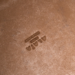 Pre Owned Alaia Black Leather Laser Cut Mina Tote