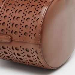 Pre Owned Alaia Brown Leather Drawstring Bucket Bag