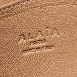 Pre Owned Alaia Burgundy Embossed Leather Crossbody Bag